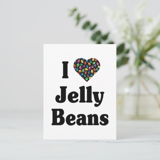 I Liebe Jelly Beans Postkarte (Stehend Vorderseite)