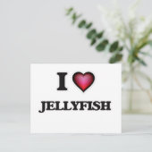 I Liebe Jellyfish Postkarte (Stehend Vorderseite)
