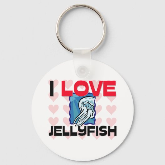 I Liebe Jellyfish Schlüsselanhänger (Vorderseite)