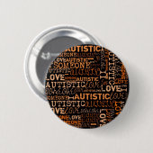 I Liebe jemand autistisch Button (Vorne & Hinten)
