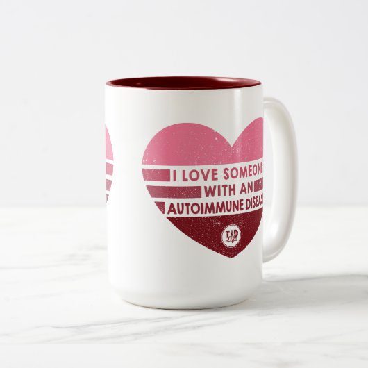 I Liebe Jemand [Autoimmune] Zweifarbige Tasse (VorderseiteRechts)