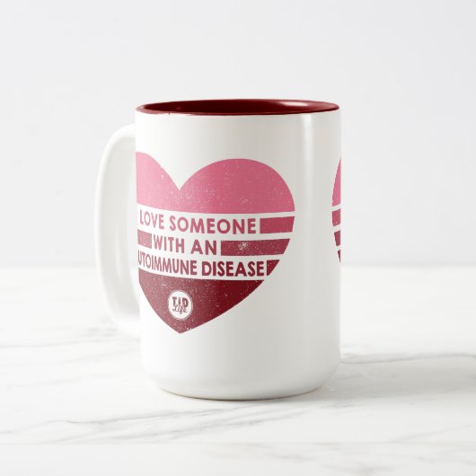 I Liebe Jemand [Autoimmune] Zweifarbige Tasse (Vorderseite Links)