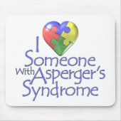 I Liebe jemand mit Aspergers Mousepad (Vorne)