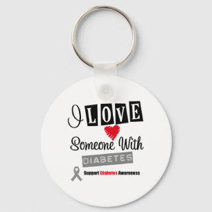 I Liebe jemand mit Diabetes Schlüsselanhänger
