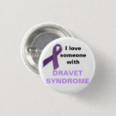 I Liebe jemand mit Dravet Syndrom Button (Vorne & Hinten)