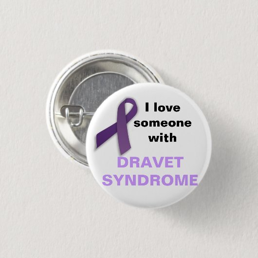I Liebe jemand mit Dravet Syndrom Button (Vorne & Hinten)