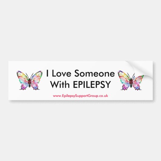 I Liebe jemand mit EPILEPSIE Autoaufkleber (Vorne)