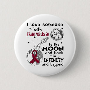 I Liebe Jemand mit Gehirnaneurysma Bewusstsein Button