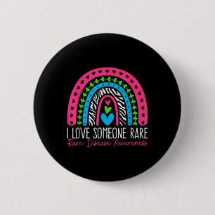 I Liebe Jemand selten Zebra Regenbogen - Seltene E Button