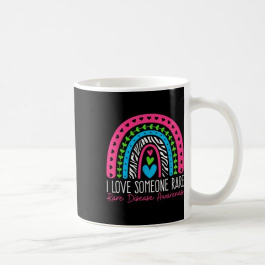I Liebe Jemand selten Zebra Regenbogen - Seltene E Kaffeetasse (Rechts)