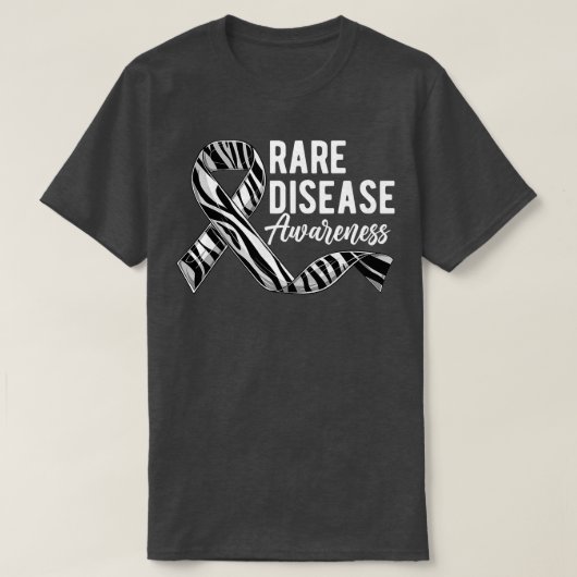 I Liebe Jemand seltenes Zebra Ribbon seltene Krank T-Shirt (Design vorne)