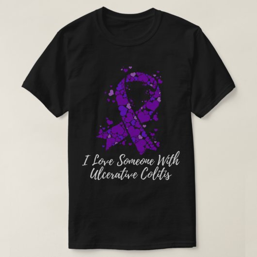 I Liebe Jemand Ulzerative Colitis Bewusstsein T-Shirt (Design vorne)