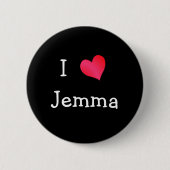 I Liebe Jemma Button (Vorderseite)