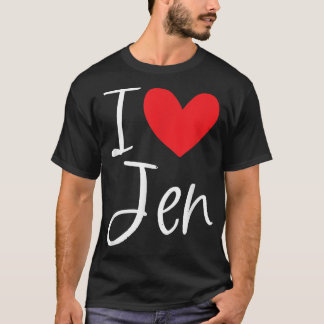 I Liebe Jen Name Personalisiert Girl BESTE FREUNDI T-Shirt
