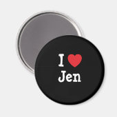 I Liebe Jen T - Shirt Magnet (Vorderseite/Rückseite)