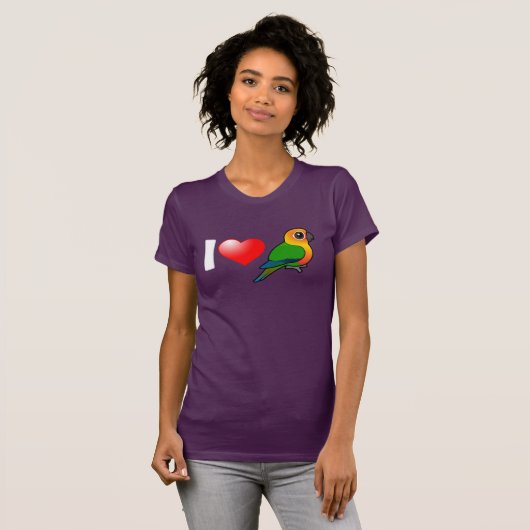 I Liebe Jenday Conures T-Shirt (Vorne ganz)