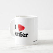 I Liebe Jenifer Kaffeetasse (Vorderseite Links)