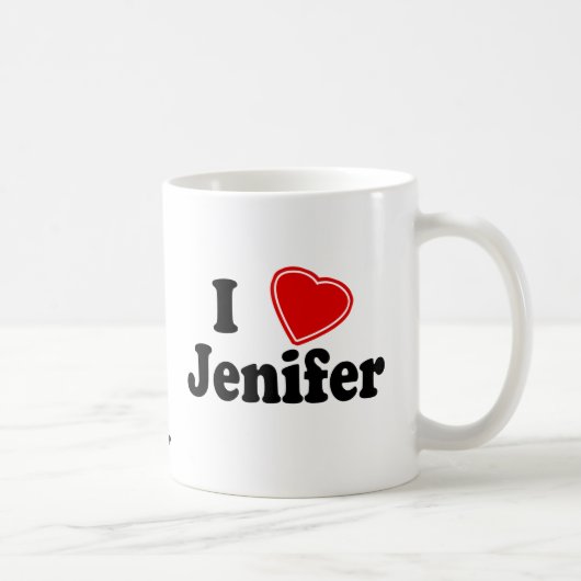 I Liebe Jenifer Kaffeetasse (Rechts)
