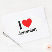 i Liebe jeremiah Ovaler Aufkleber (Umschlag)