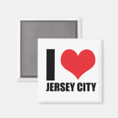 I Liebe Jersey City Magnet (Vorderseite/Rückseite)