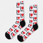 I Liebe Jersey City Socken (Linkes Detail)
