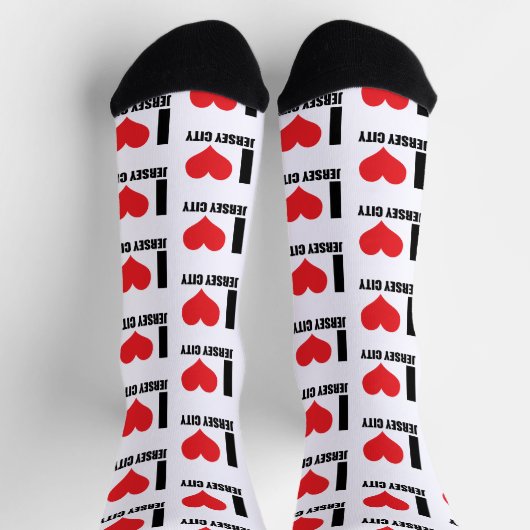 I Liebe Jersey City Socken (Oben)