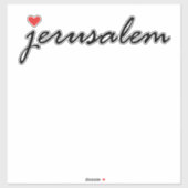 I Liebe Jerusalem Israel Aufkleber (Blatt)