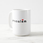 I Liebe Jerusalem Israel Kaffeetasse (Vorderseite Links)