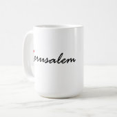 I Liebe Jerusalem Israel Kaffeetasse (Vorderseite Links)