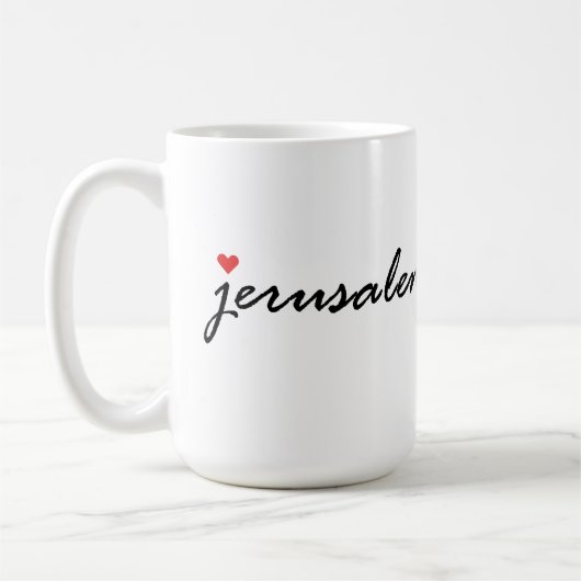 I Liebe Jerusalem Israel Kaffeetasse (Links)