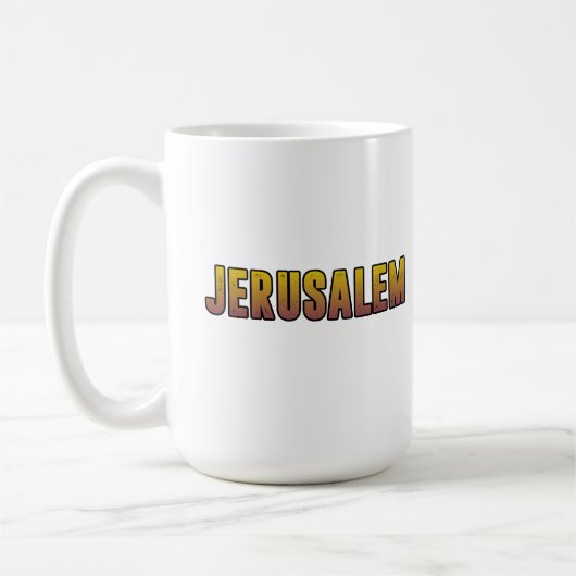 I Liebe Jerusalem Israel Kaffeetasse (Links)