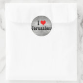 I Liebe Jerusalem, Israel Runder Aufkleber (Tasche)