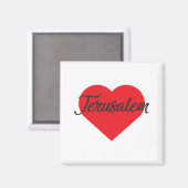 I Liebe Jerusalem Magnet (Vorderseite/Rückseite)
