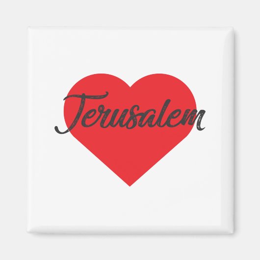 I Liebe Jerusalem Magnet (Vorne)