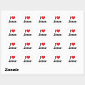 I Liebe Jesse Runder Aufkleber (Blatt)