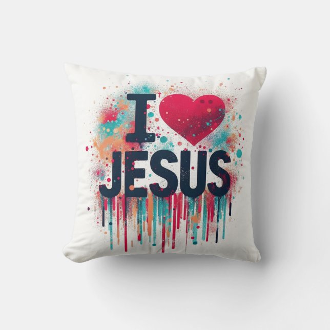 I Liebe Jesus #1 Kissen (Vorderseite)