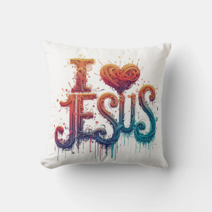 I Liebe Jesus #3 Kissen