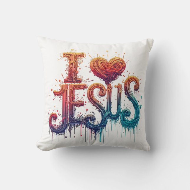 I Liebe Jesus #3 Kissen (Vorderseite)