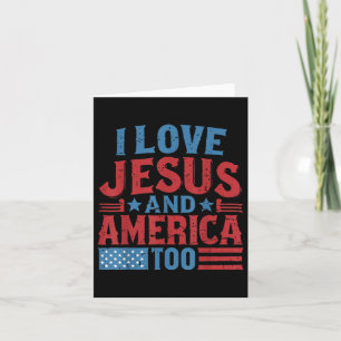 I Liebe Jesus Amerika 4. Juli Christliche Indepen Karte