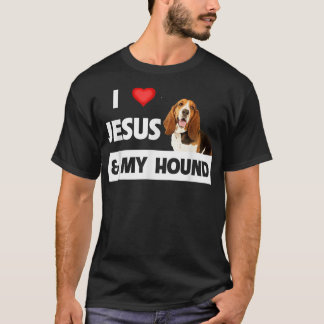I Liebe Jesus and My Basset Hound Hund Mama Vater T-Shirt