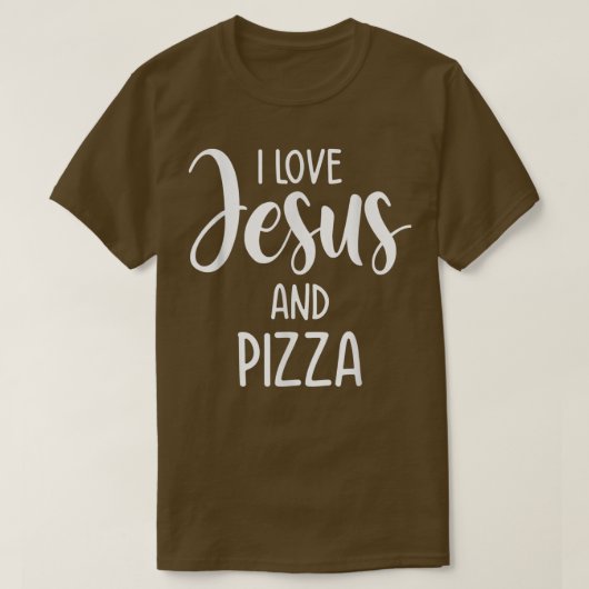 I Liebe Jesus and Pizza Italienische Pizza Pizza L T-Shirt (Design vorne)