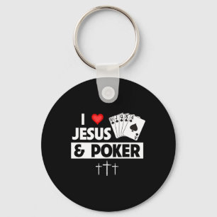 I Liebe Jesus and Poker Cards Royal Flush Casino G Schlüsselanhänger