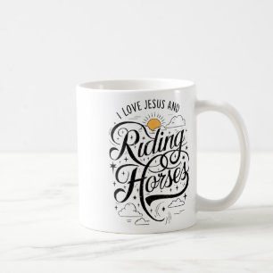 I Liebe Jesus and Riding Pferde Pferde Girls Wom Kaffeetasse