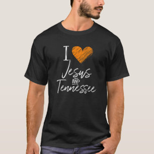 I Liebe Jesus and Tennessee Orange Herz Niedlich F T-Shirt