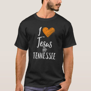 I Liebe Jesus and Tennessee Orange Herz Niedlich F T-Shirt