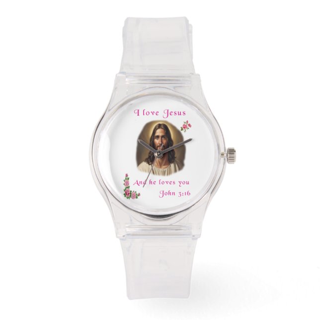 I Liebe Jesus Armbanduhr (Vorderseite)