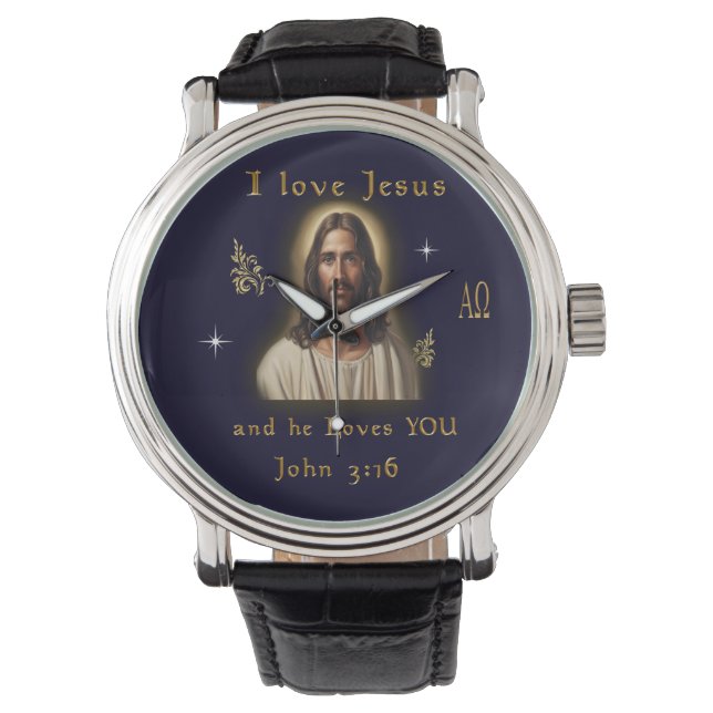 I Liebe Jesus Armbanduhr (Vorderseite)