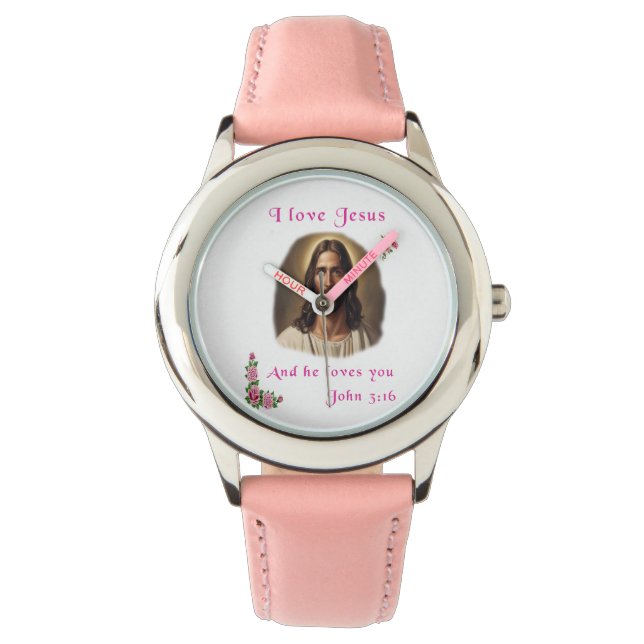 I Liebe Jesus Armbanduhr (Vorderseite)