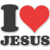 I LIEBE JESUS AUFKLEBER (Vorderseite)