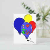 I Liebe Jesus Balloons Postkarte (Stehend Vorderseite)